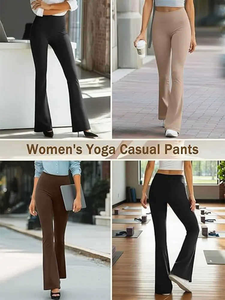 2026 New Style High Waist Bootcut Pants Versatile Wide Leg Casual Trousers Taller Looking Outfits Suitable for Slender Figures