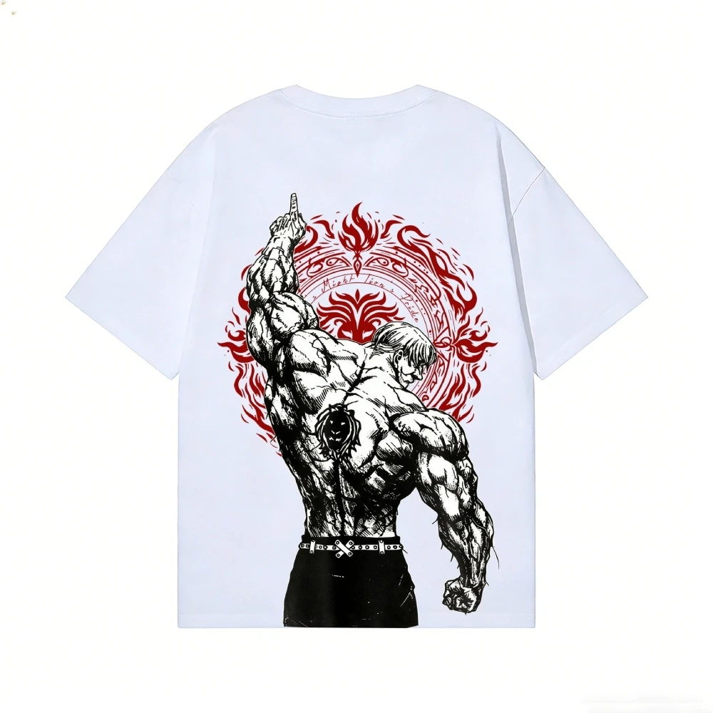Lion's Sin of Pride Escanor Anime T-shirt High-quality Streetwear Men's Clothing and Women's Clothing 2026 Summer New T Shirt