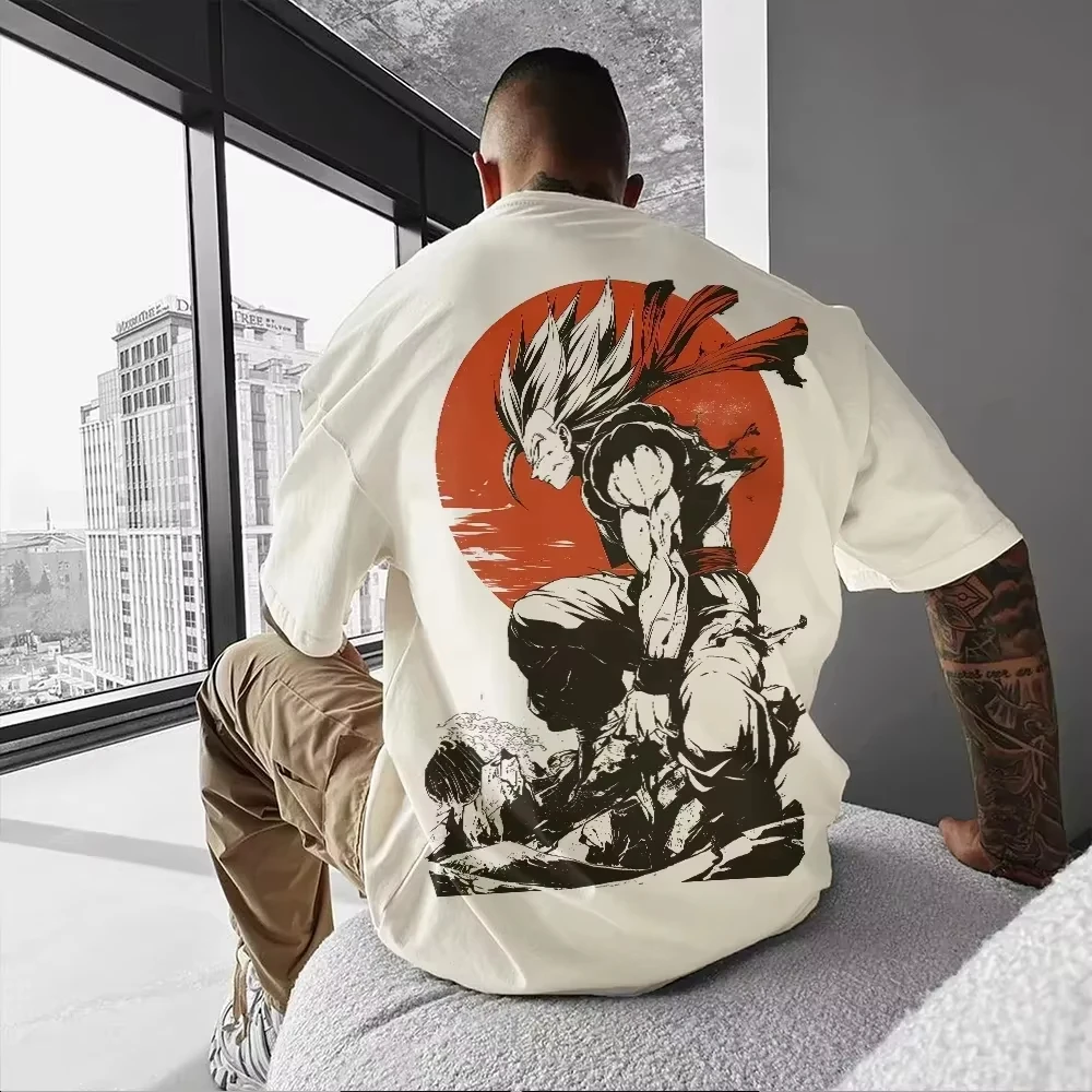 New Saiyan Son Goku Dragon Ball Printed Short Sleeve T-shirt Men's and Women's T-shirt Men's Top Sports T-shirt Harajuku Y2K Tee