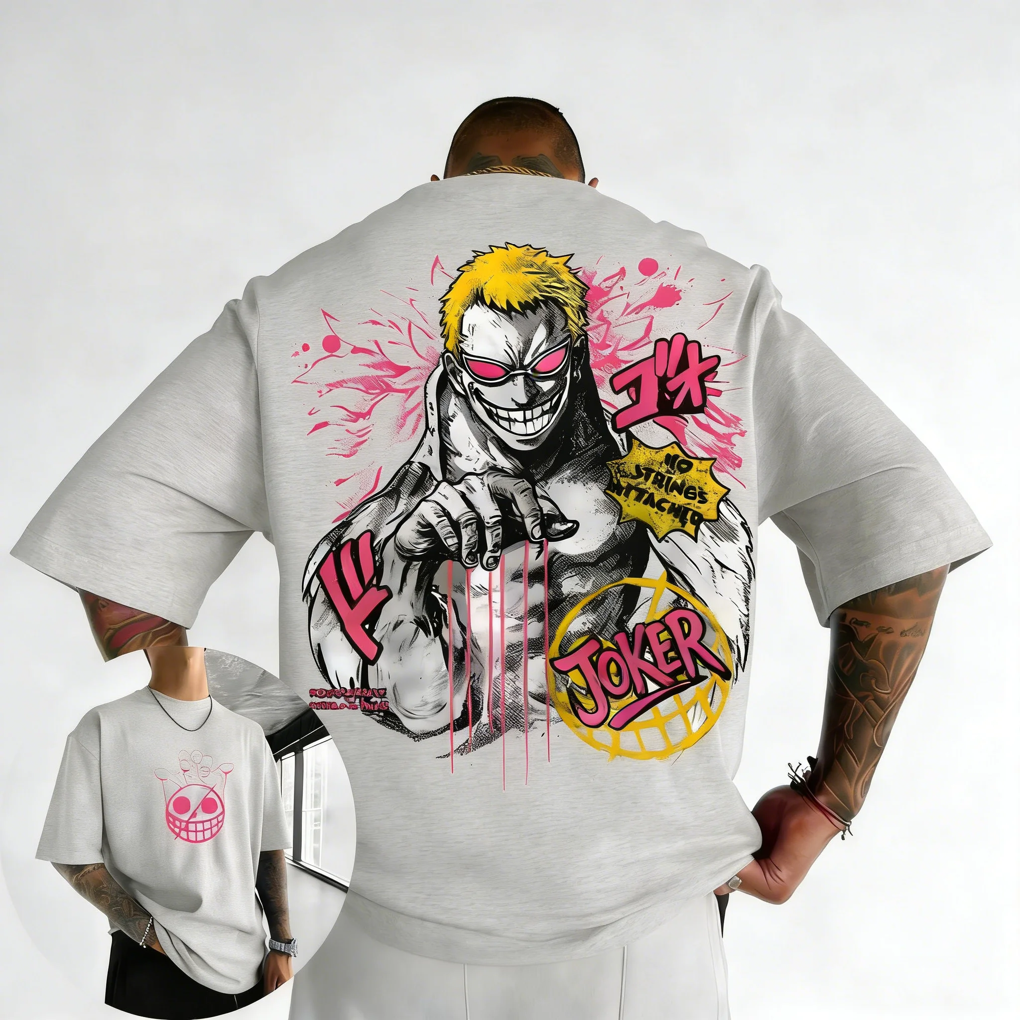 One Piece Anime Donquixote Doflamingo Printed T-shirt Men's and Women's T-shirt Men's Top Sports T-shirt Men's T-shirt 2026 New