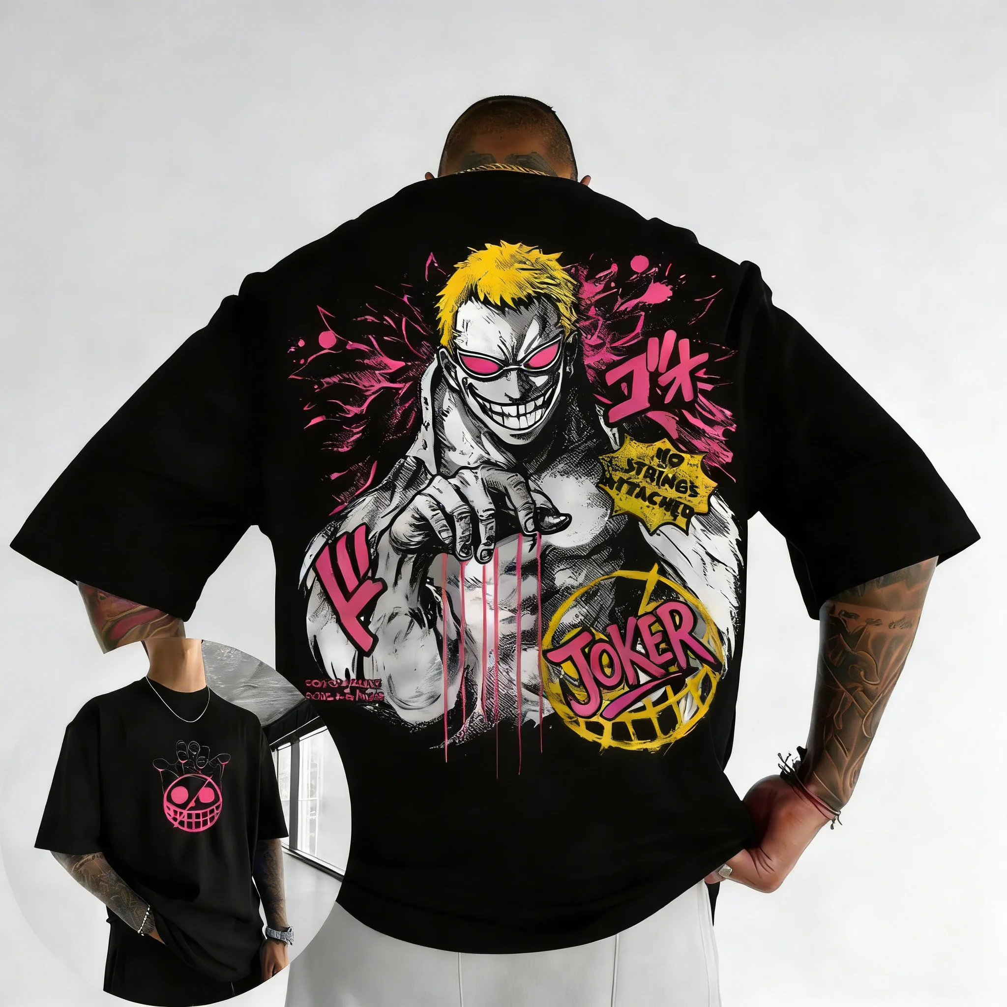 One Piece Anime Donquixote Doflamingo Printed T-shirt Men's and Women's T-shirt Men's Top Sports T-shirt Men's T-shirt 2026 New