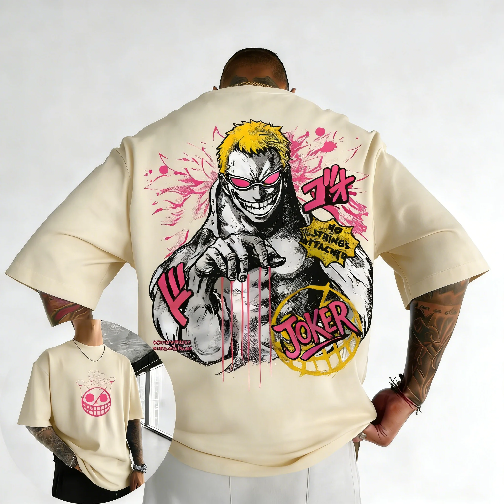 One Piece Anime Donquixote Doflamingo Printed T-shirt Men's and Women's T-shirt Men's Top Sports T-shirt Men's T-shirt 2026 New