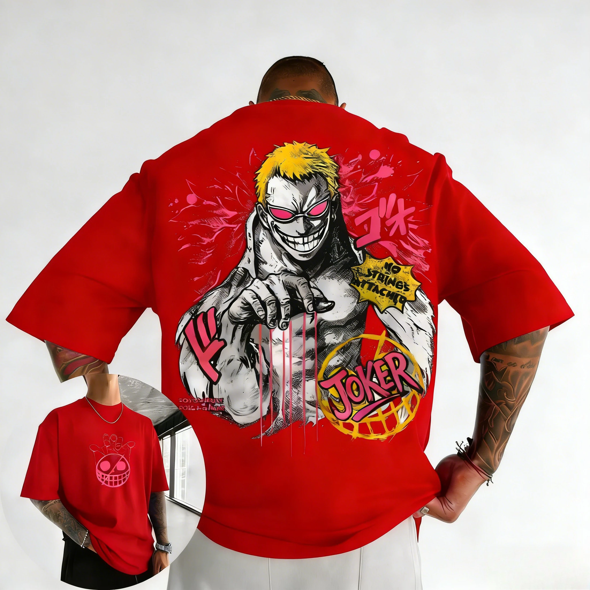 One Piece Anime Donquixote Doflamingo Printed T-shirt Men's and Women's T-shirt Men's Top Sports T-shirt Men's T-shirt 2026 New