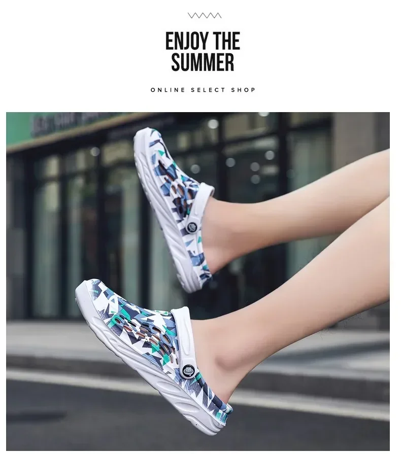 2026 New Fashion Sandals Men Clog Sandals Comfortable Breathable Beach Sandals Men Women Clogs Slippers Soft Bottom Men Shoes