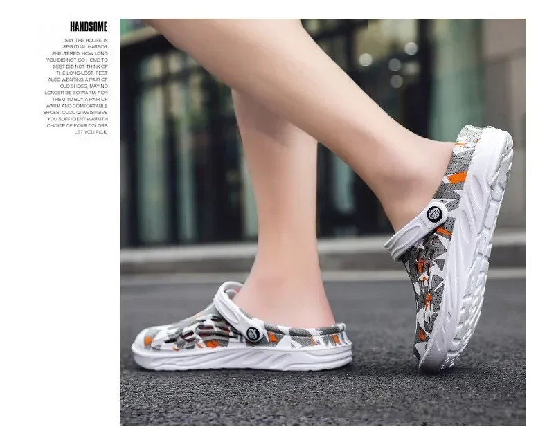 2026 New Fashion Sandals Men Clog Sandals Comfortable Breathable Beach Sandals Men Women Clogs Slippers Soft Bottom Men Shoes