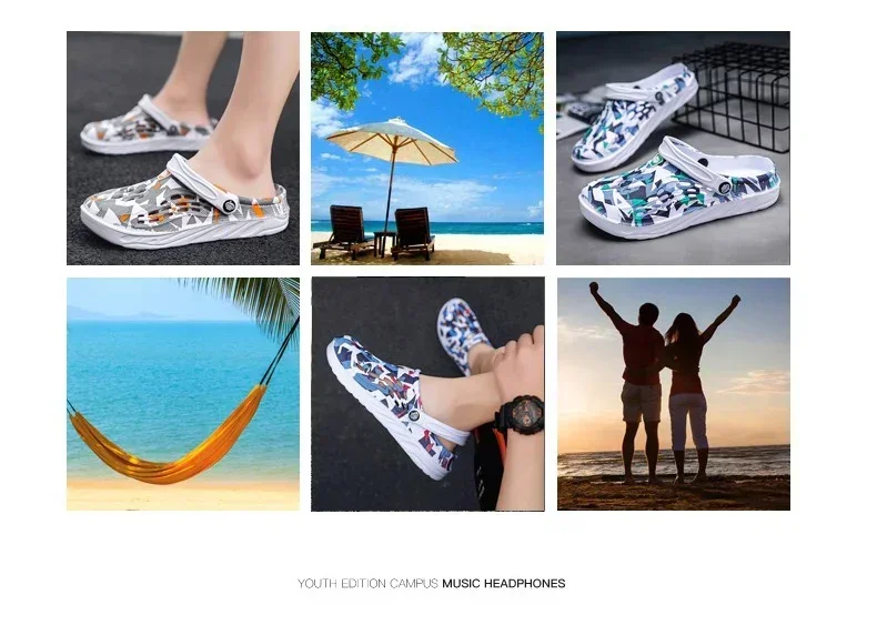 2026 New Fashion Sandals Men Clog Sandals Comfortable Breathable Beach Sandals Men Women Clogs Slippers Soft Bottom Men Shoes