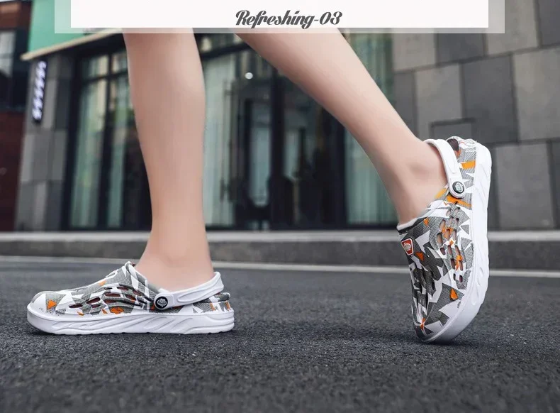 2026 New Fashion Sandals Men Clog Sandals Comfortable Breathable Beach Sandals Men Women Clogs Slippers Soft Bottom Men Shoes