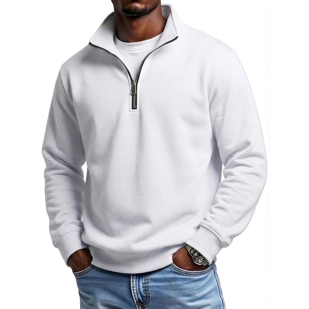 Outdoor Men Zipper Sweatshirts Spring Quarter Zip Pullover Half Zipper Hoodie for Men Gym Man Autumn Solid Men's Sweatshirt Coat