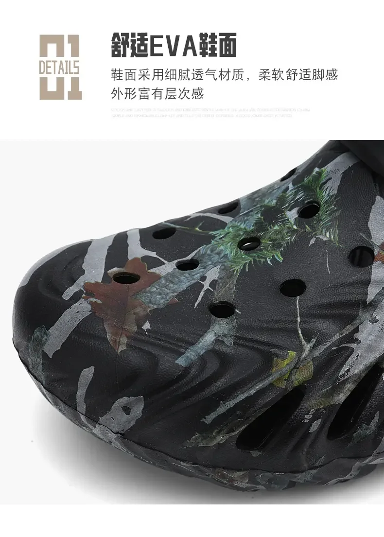 New Men's Outdoor SandalSport Slippers Beach Slides Breathable Clogs Men Casual Garden Shoes Non-slip Men Outdoor Hiking Sandal