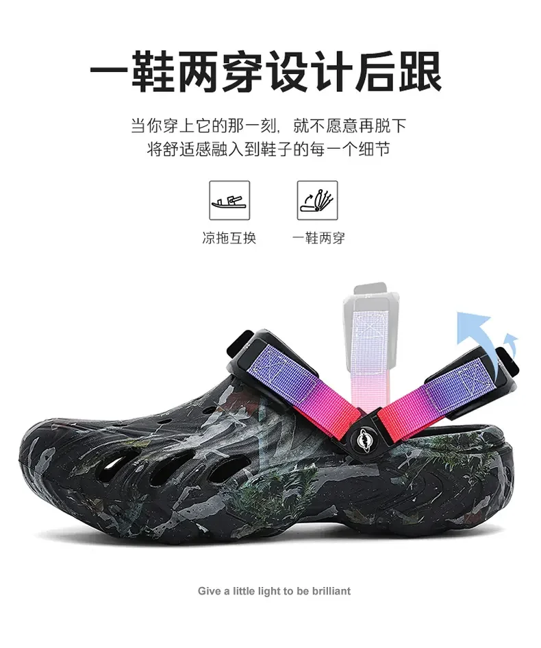 New Men's Outdoor SandalSport Slippers Beach Slides Breathable Clogs Men Casual Garden Shoes Non-slip Men Outdoor Hiking Sandal