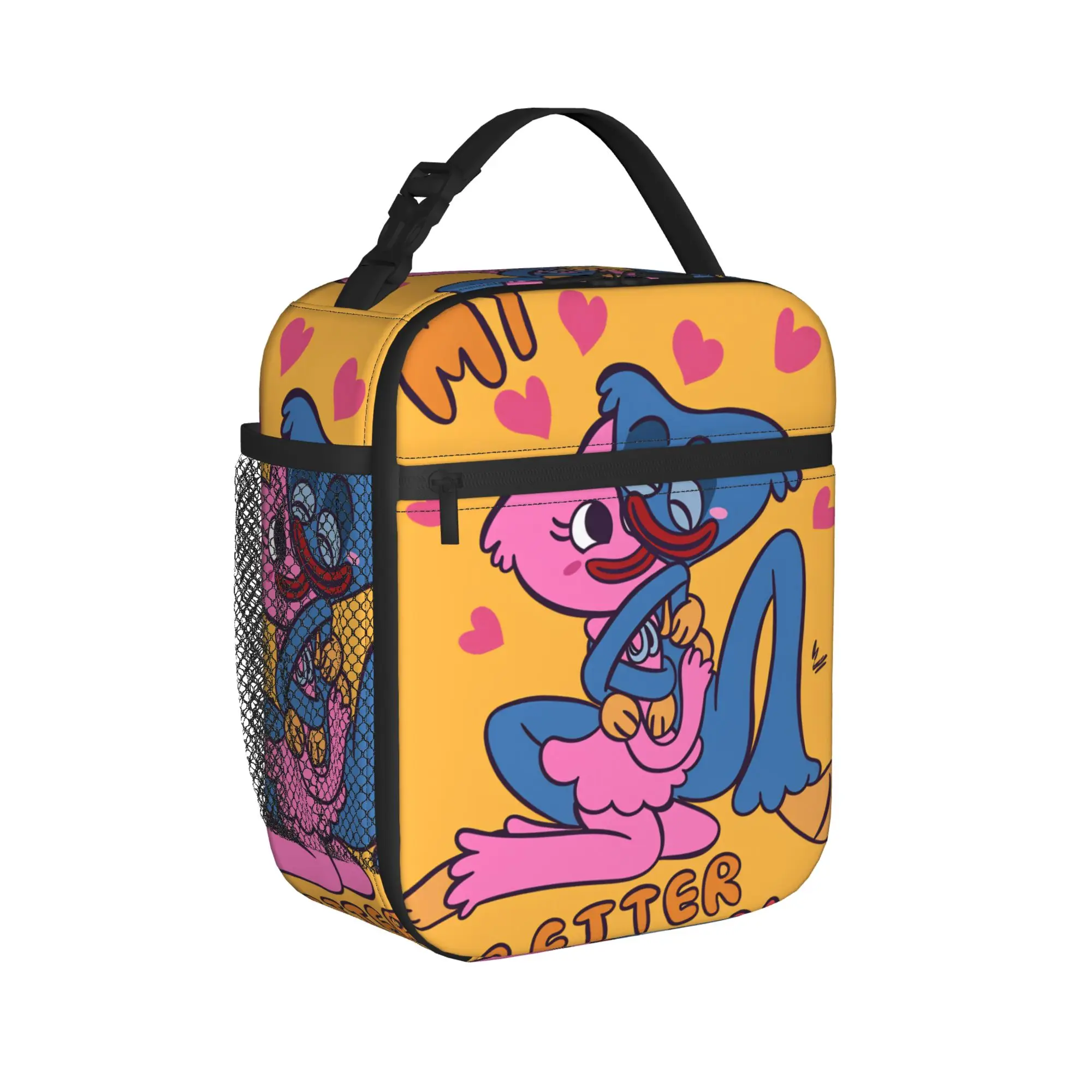 Horror Gamer-H-Huggyed Wuggyeds Lunch Bag For Child  Custom Travel Lunch Box Aesthetic Portable Insulated Oxford Cooler Bag