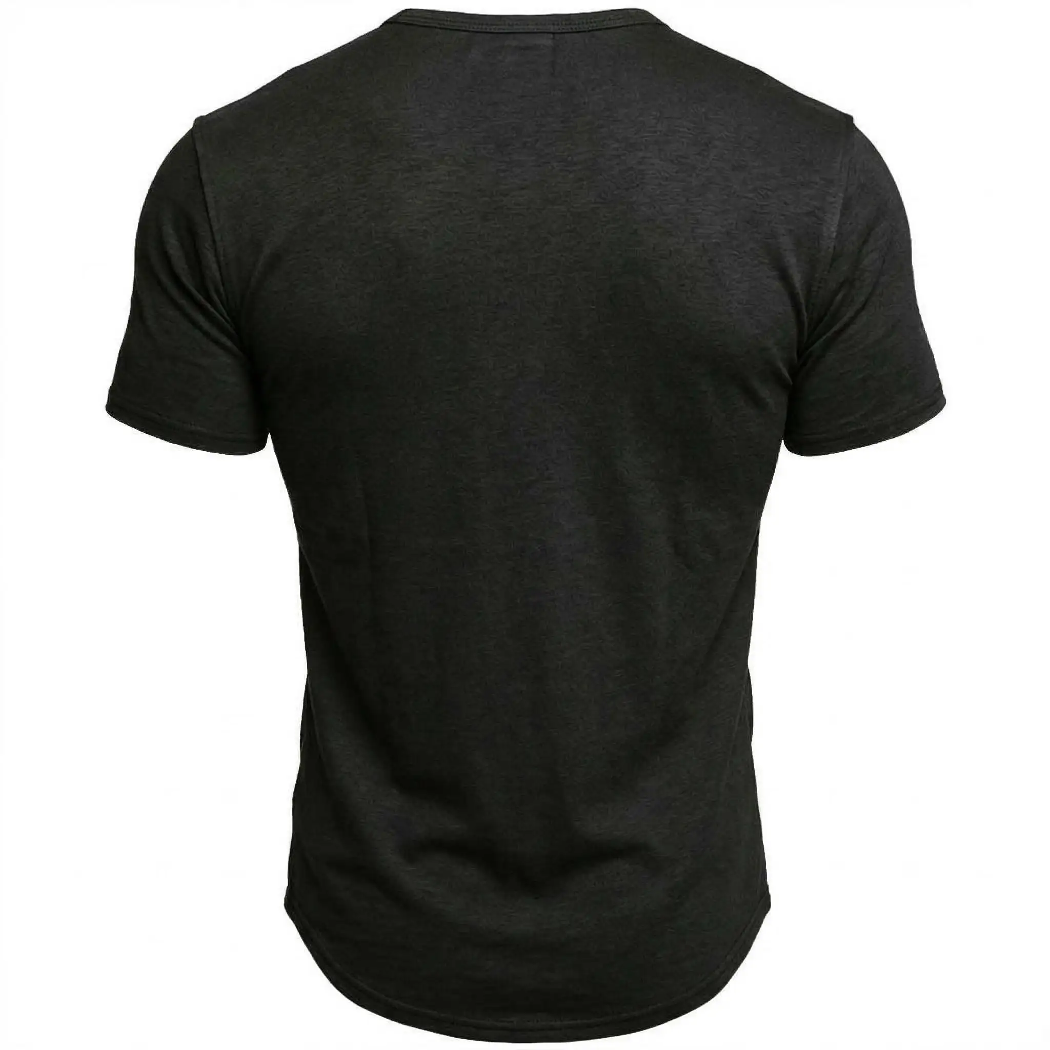T Shirt Men Casual High Quality Summer Short Sleeve Henry Neck Mens T Shirts Fashion Basic T-Shirt Male