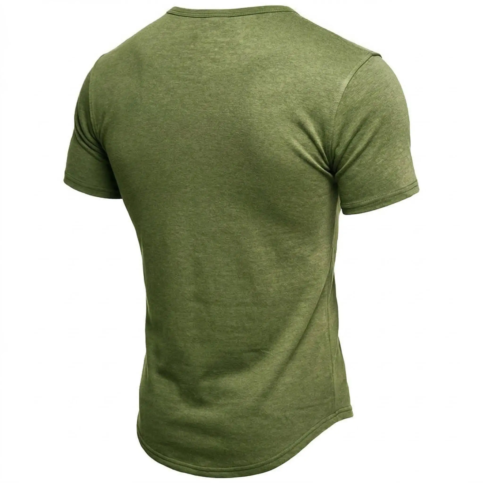T Shirt Men Casual High Quality Summer Short Sleeve Henry Neck Mens T Shirts Fashion Basic T-Shirt Male