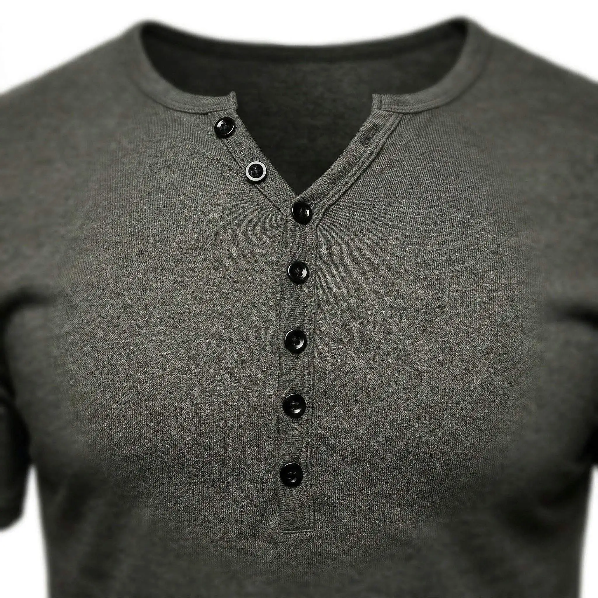 T Shirt Men Casual High Quality Summer Short Sleeve Henry Neck Mens T Shirts Fashion Basic T-Shirt Male
