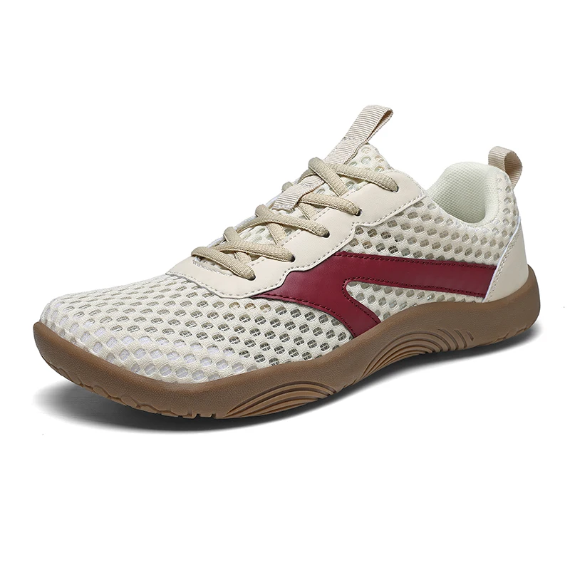 Fashion Mesh Breathable Men Casual Sneakers Minimalist Wide Toe Barefoot Shoes Lightweight Zero Soles Running Walking Footwear