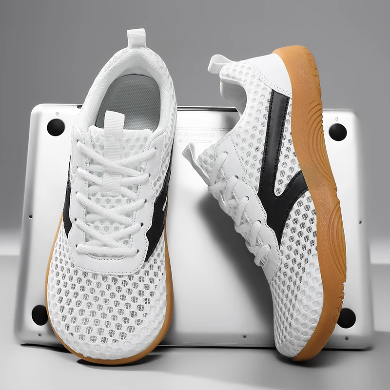 Fashion Mesh Breathable Men Casual Sneakers Minimalist Wide Toe Barefoot Shoes Lightweight Zero Soles Running Walking Footwear