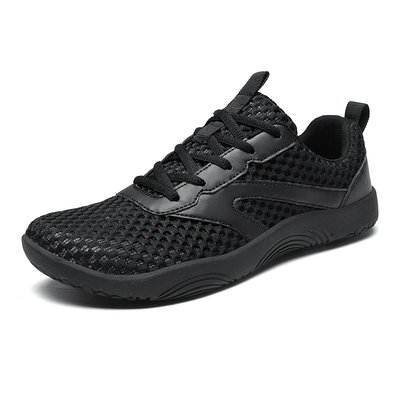 Fashion Mesh Breathable Men Casual Sneakers Minimalist Wide Toe Barefoot Shoes Lightweight Zero Soles Running Walking Footwear