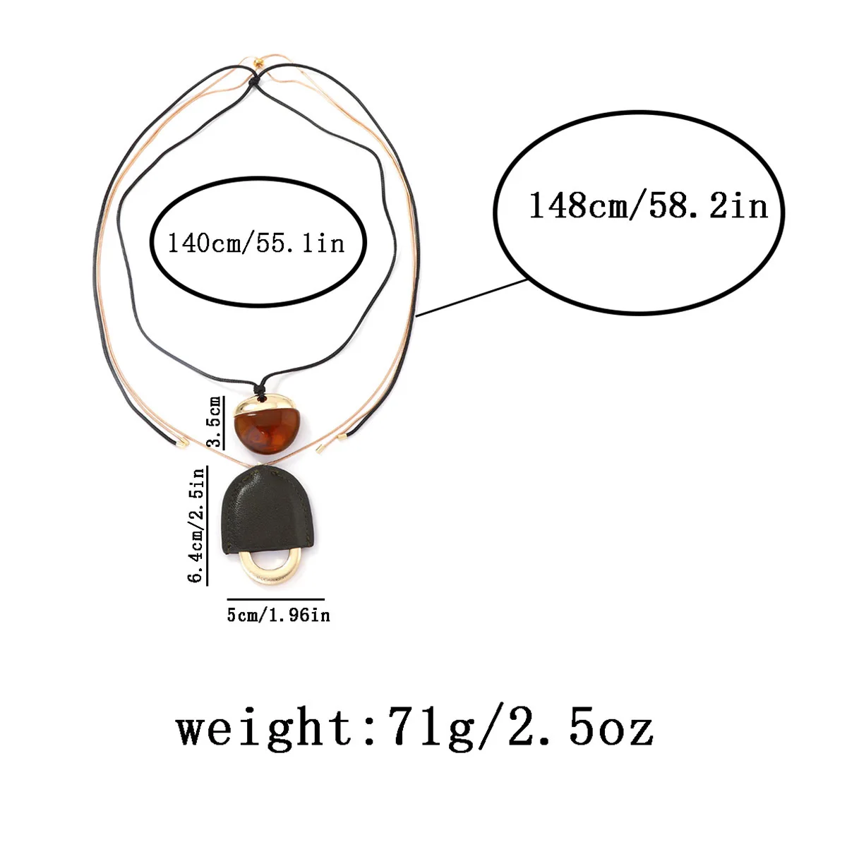 2026 New Design 2Pcs/set Leather Rope Metal Chains Lock Shaped Pendant Necklaces for Women Fashion Holiday Party Jewelry Gifts