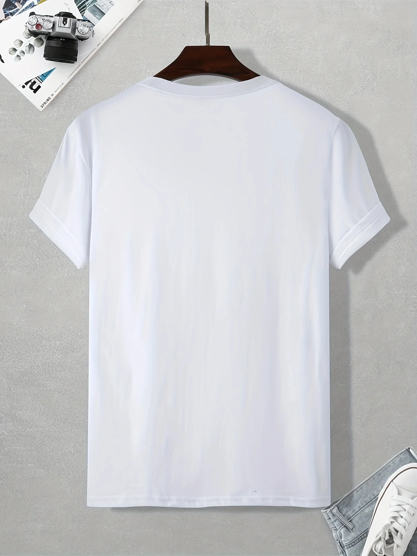 Men's Summer 100% Pure Cotton Fashionable Casual Loose Mountain Bike Pattern Printed Sports Round Neck Short Sleeved T-Shirt