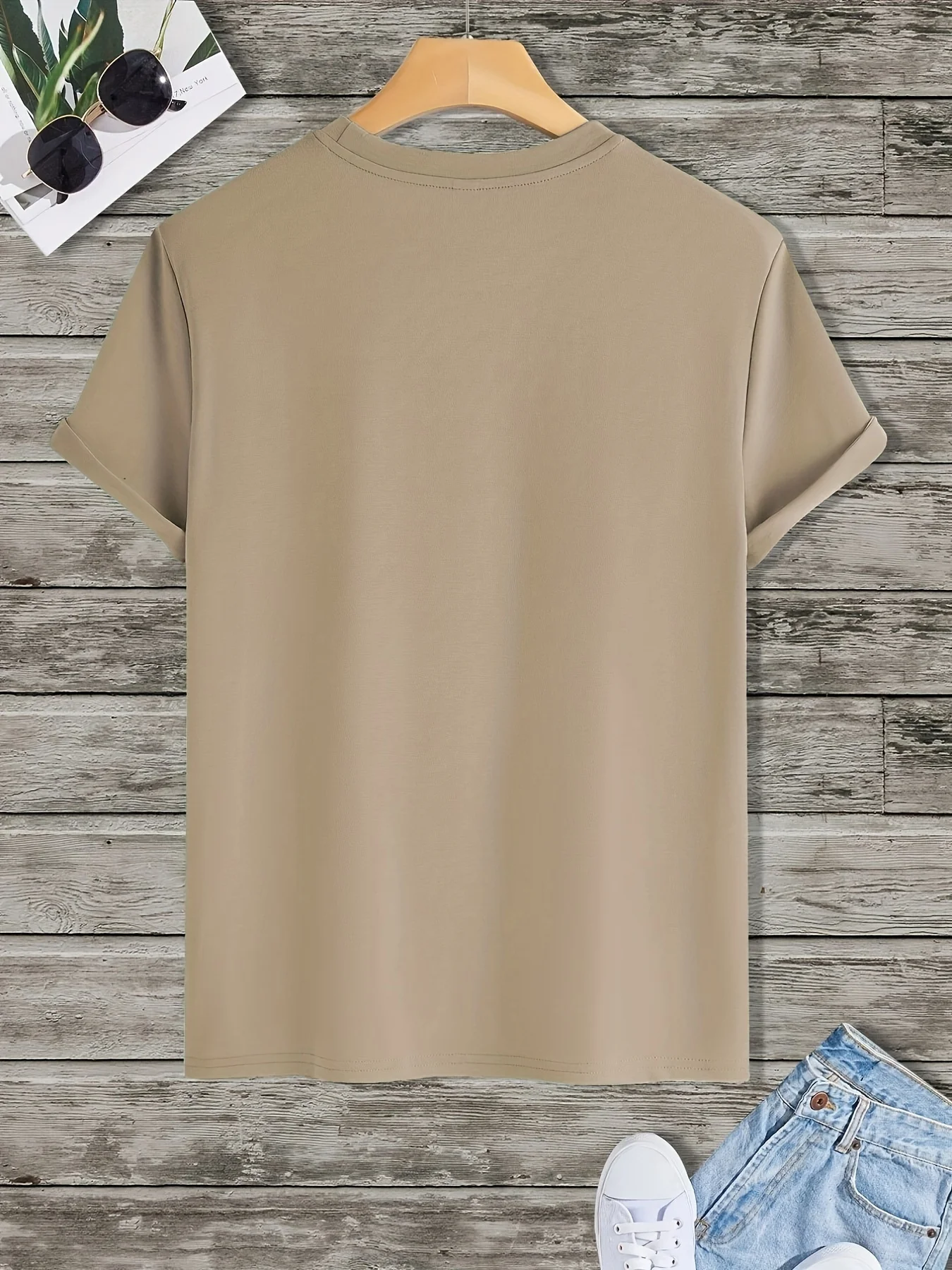 Men's Summer 100% Pure Cotton Fashionable Casual Loose Mountain Bike Pattern Printed Sports Round Neck Short Sleeved T-Shirt