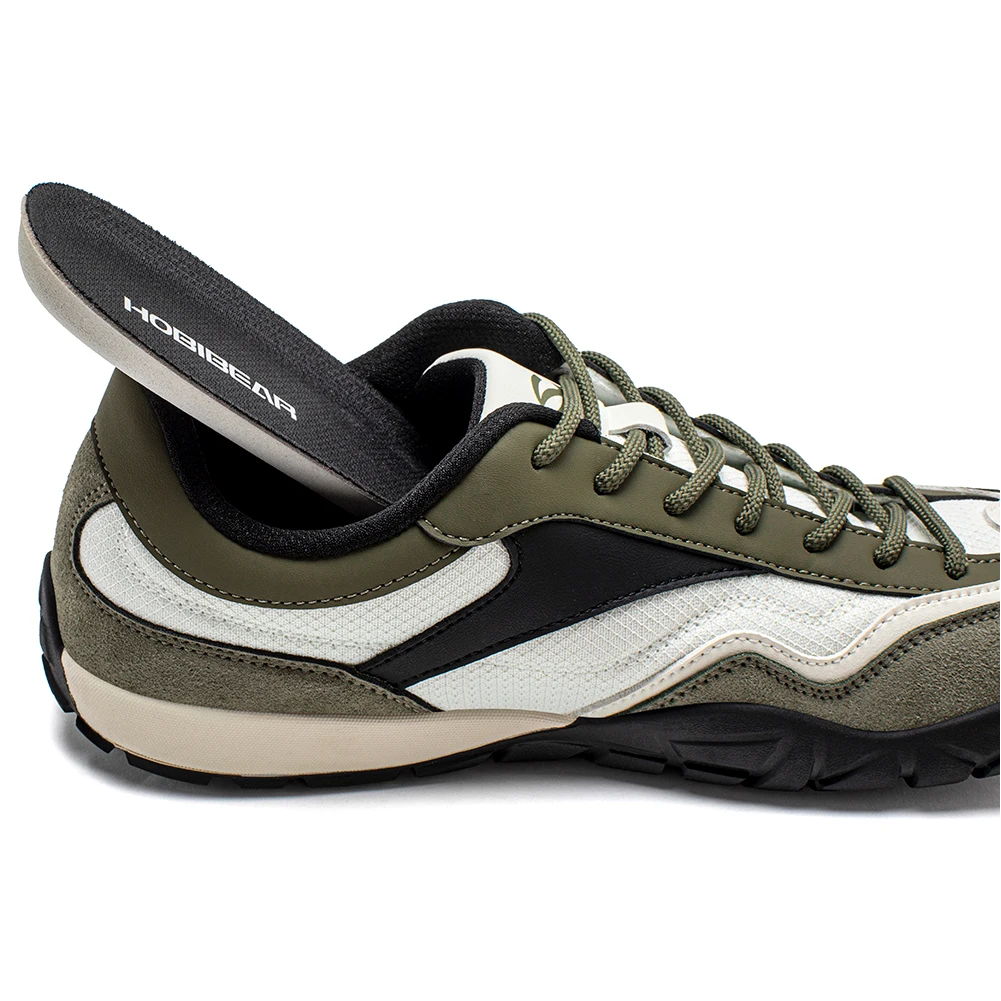 HOBIBEAR Hiking Barefoot Shoes Unisex Wide Box Trail Running Sneakers Outdoor Walking Zero Drop Lace-Up Shoes for Women Men