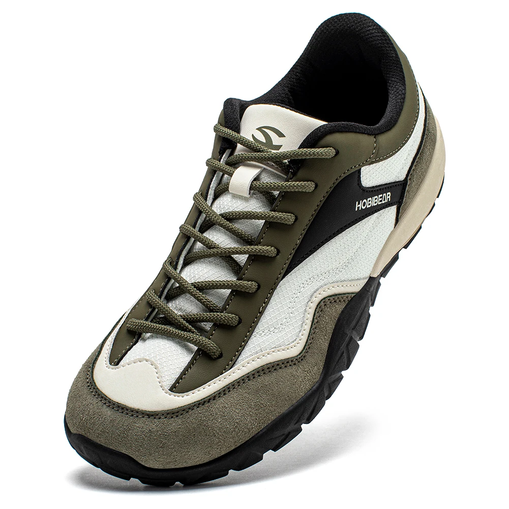 HOBIBEAR Hiking Barefoot Shoes Unisex Wide Box Trail Running Sneakers Outdoor Walking Zero Drop Lace-Up Shoes for Women Men