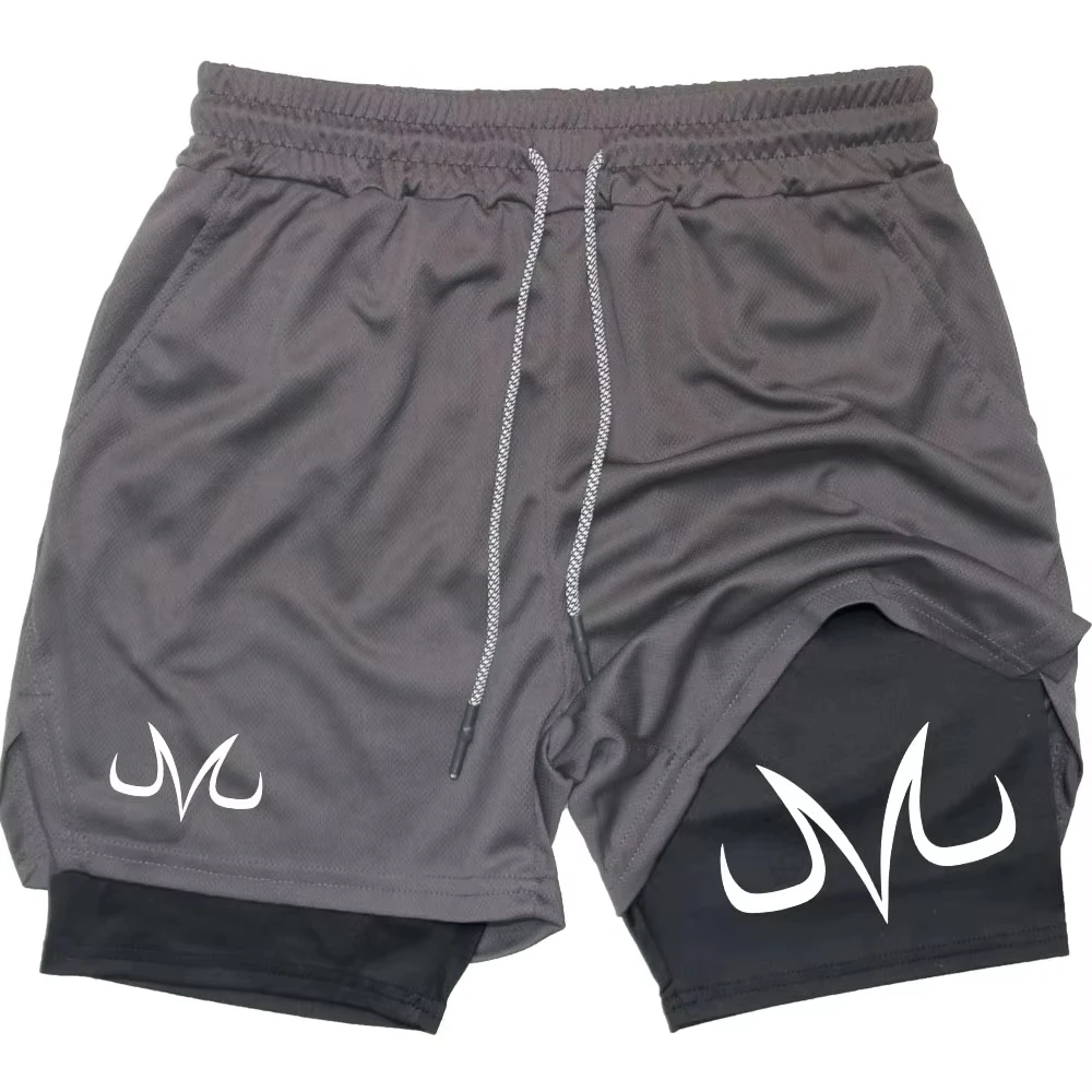 Anime Performance Shorts Toji Printed Men GYM Casual Sports Shorts Workout Running Mesh 2 In 1 Sport Short Pants