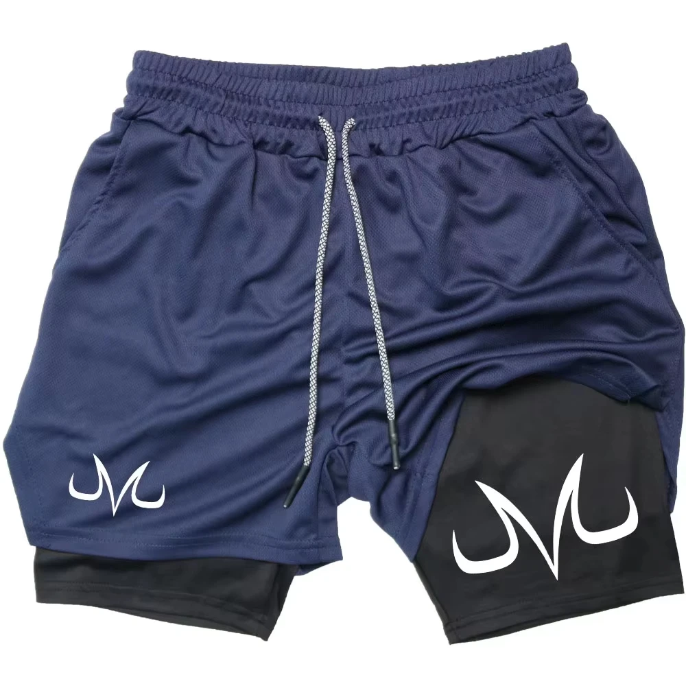 Anime Performance Shorts Toji Printed Men GYM Casual Sports Shorts Workout Running Mesh 2 In 1 Sport Short Pants