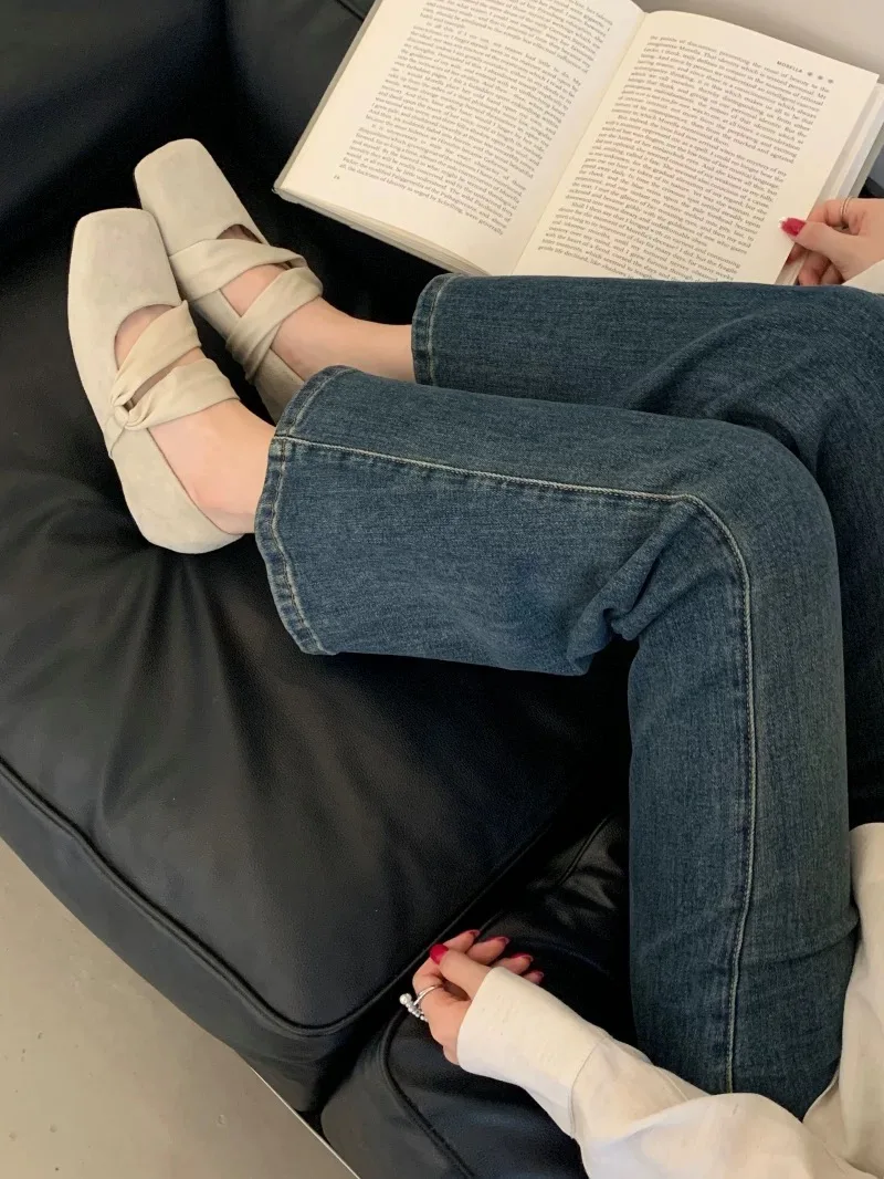 Square Toe Women Ballet Flats Shoes Designer Casual Mary Jane Shoes New Shallow Comfort Sport Walking Brand Dress Mujer Zapatos