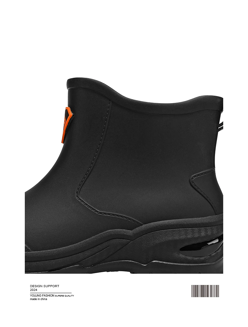 Men's Rain Boots Outdoor Wear-Resistant Mountaineering Fishing Non-Slip Short-Tube Waterproof Water Shoes Rain Boots
