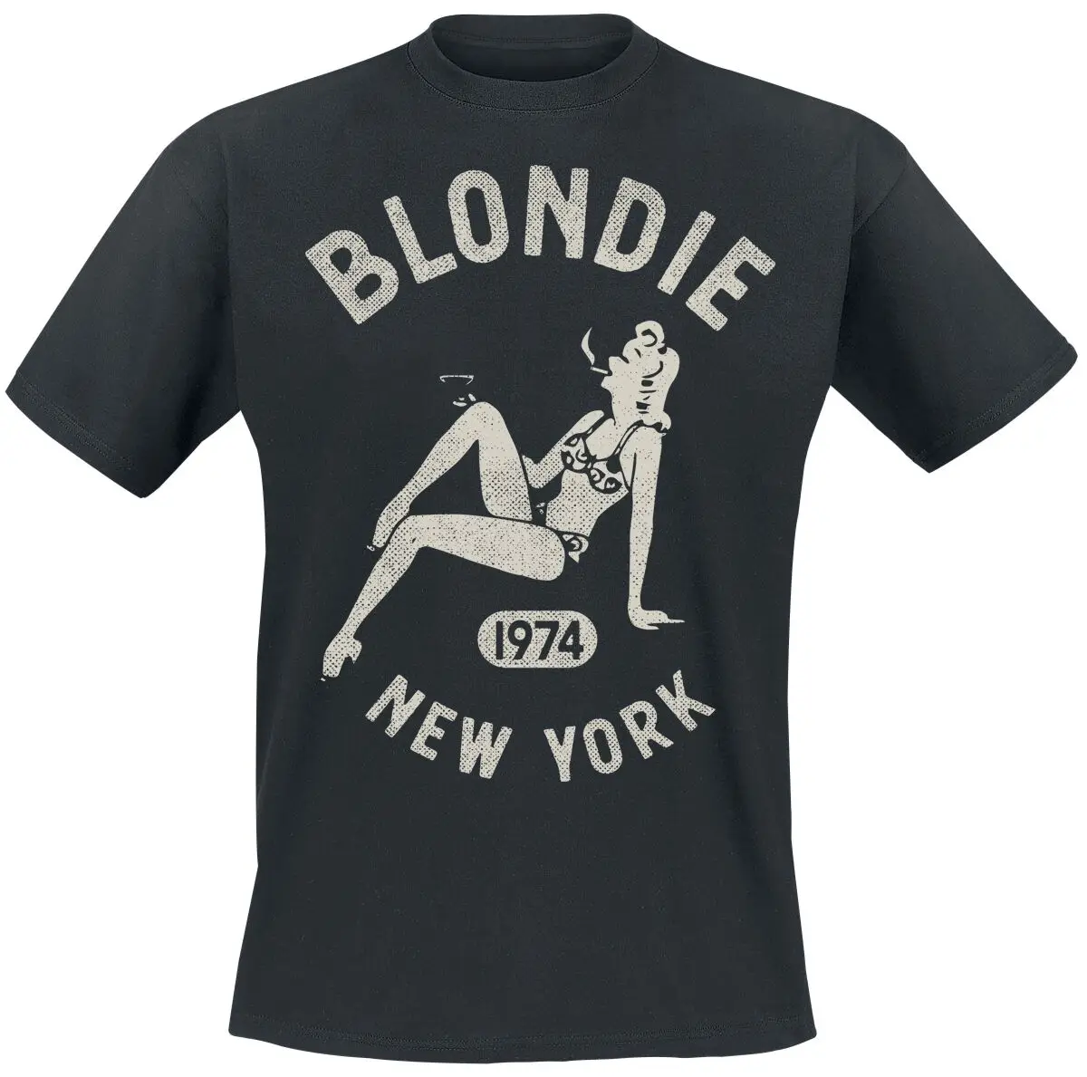 Bar Girl 1984 Blondie T-Shirt Men Women Metal Rock Band Graphic Tee Cotton Summer Streetwear Top