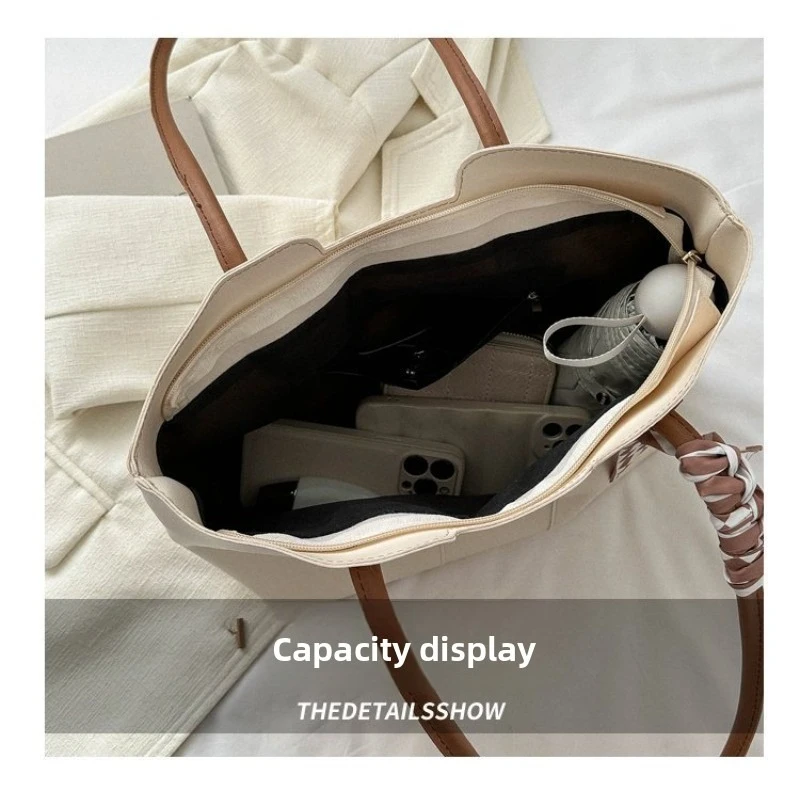 Simple Commuter Large-capacity Bag Women's Korean Fashion Tote Bag Spring and Summer Niche Texture Shoulder Handbag