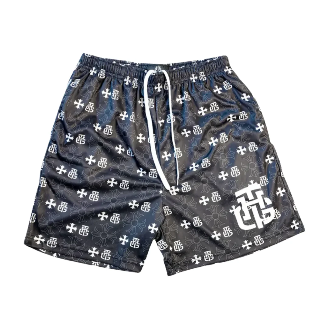 Y2K American Street Style / Sporty Casual Style Fashion Mesh Shorts Family Matching Summer Beach Shorts Breathable Quick-drying