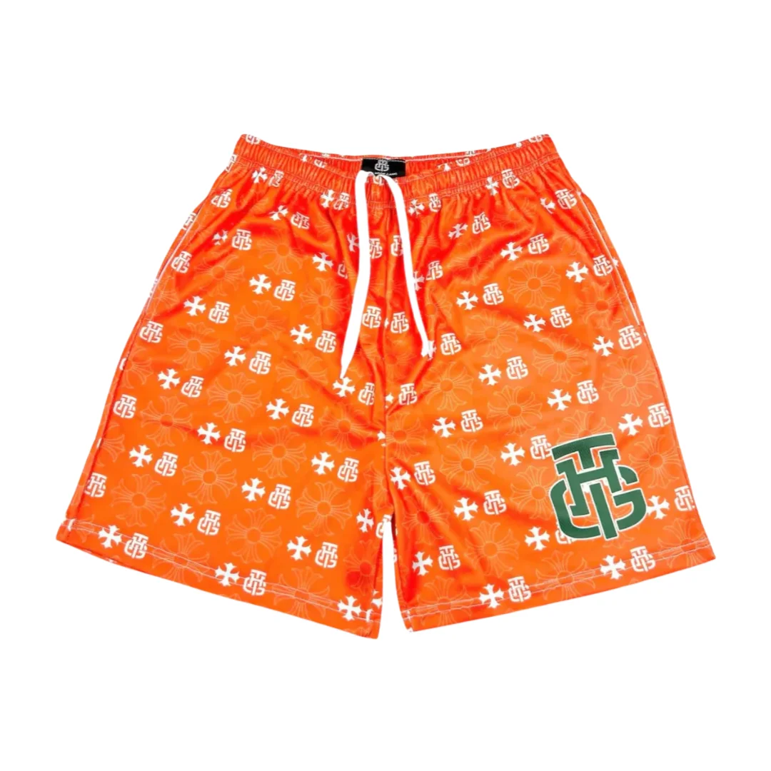 Y2K American Street Style / Sporty Casual Style Fashion Mesh Shorts Family Matching Summer Beach Shorts Breathable Quick-drying