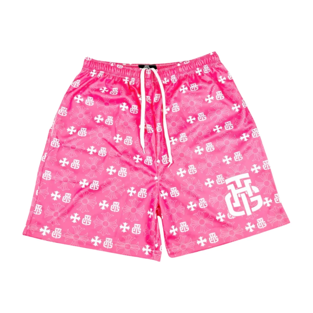 Y2K American Street Style / Sporty Casual Style Fashion Mesh Shorts Family Matching Summer Beach Shorts Breathable Quick-drying