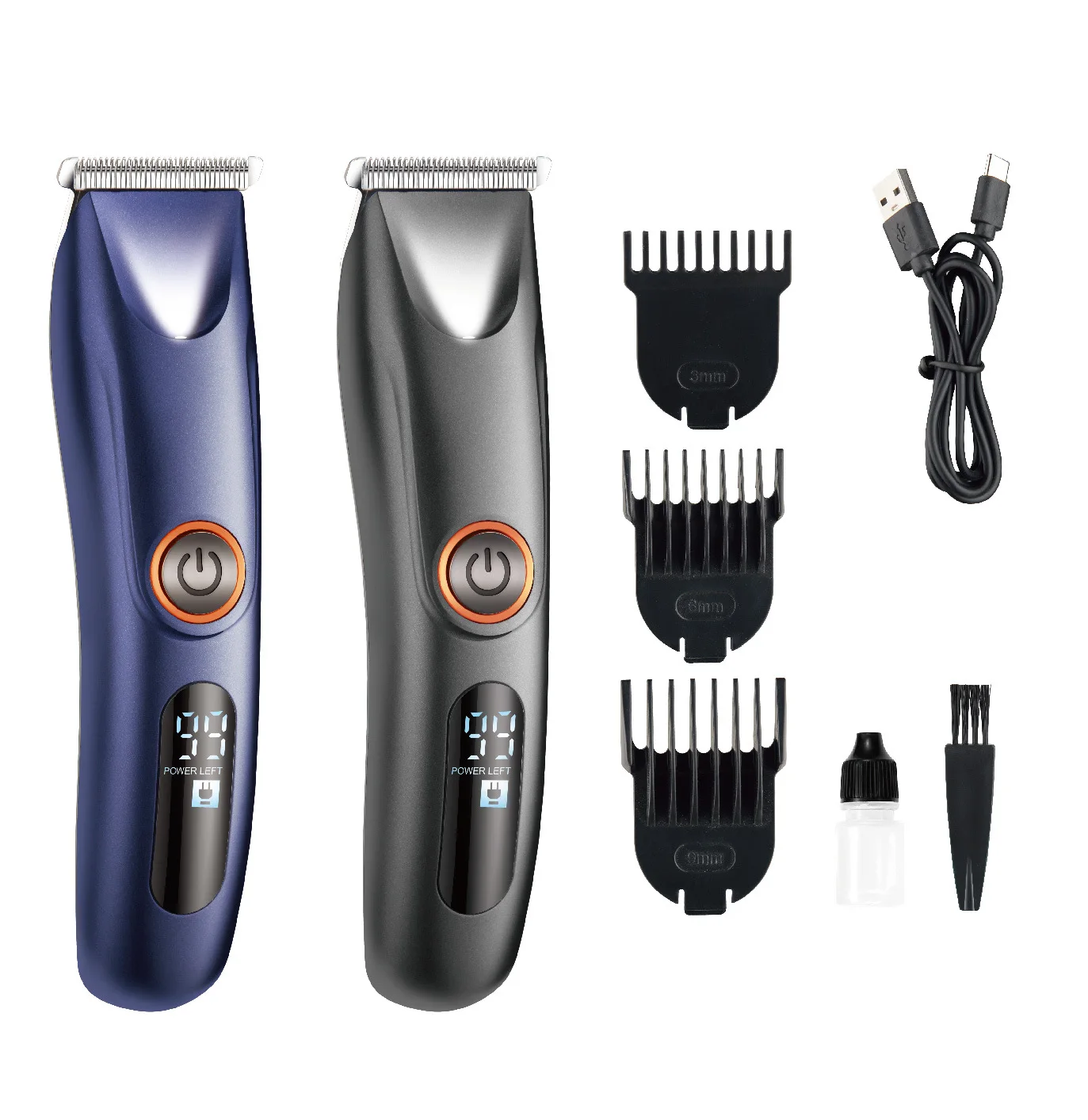 Cordless Hair Clippers for Men Trimmers Set for Barber With LED Display Professional Slick Hair Cut Electric Vacuum Trimmer