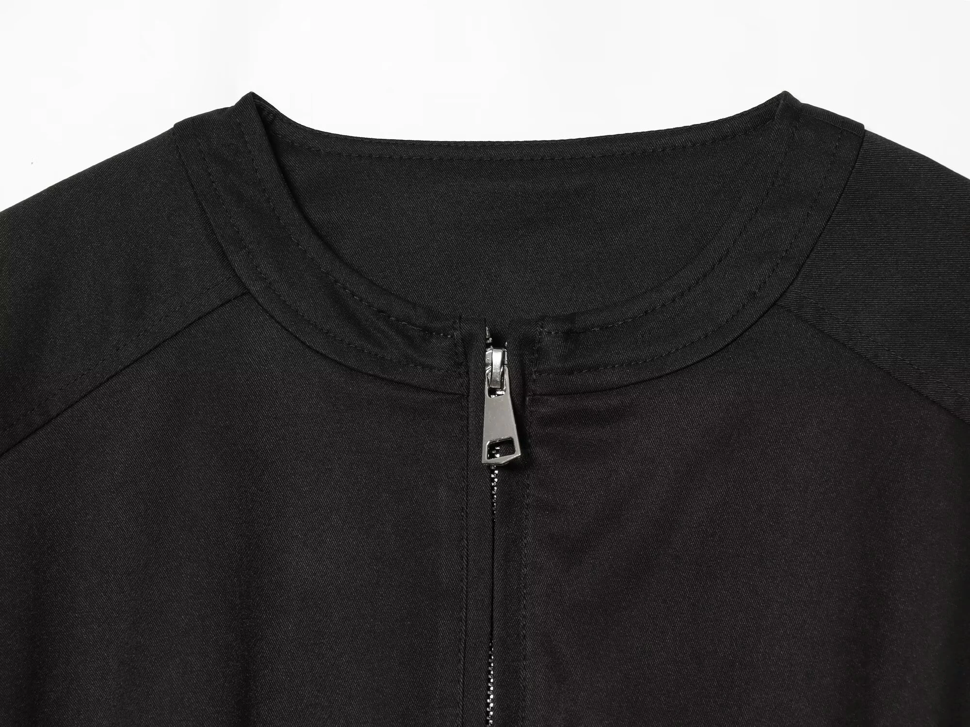 European and American style 2026 summer new women's round neck puffy hem short sleeved parka jacket