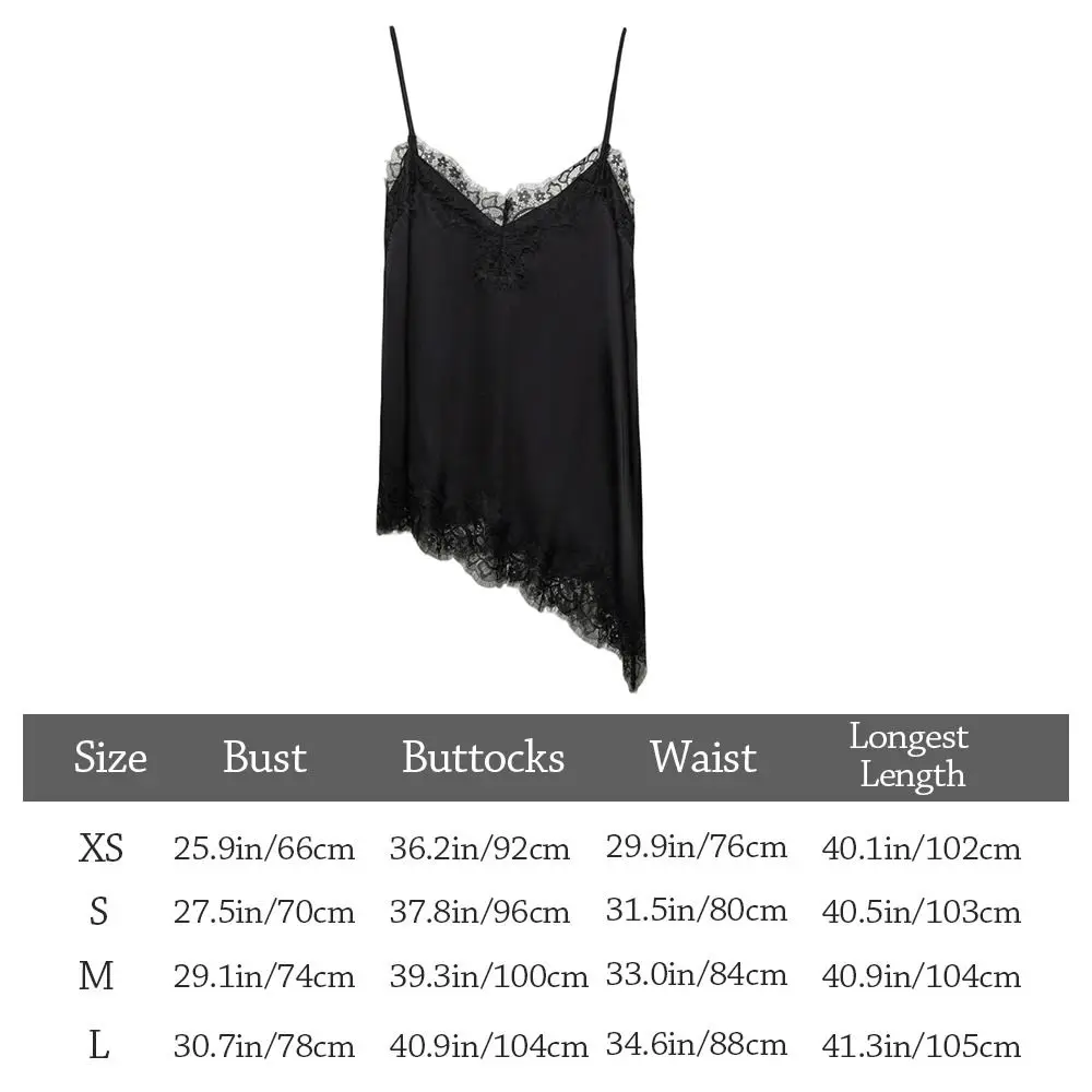 Chic Asymmetrical Lace Lace Patchwork Top Sexy Lace Sleeveless Camisole Tops Backless V Neck Backless Tops Summer Wear
