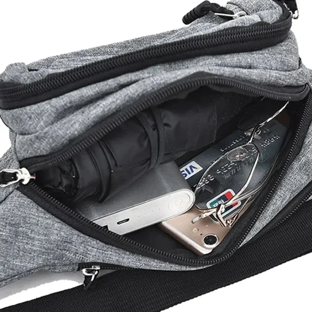 Men Waist Bag Women's Travel Phone Bag Fanny Pack Banana Bag Hip Pockets Large Phone Belt Bag Pouch Outdoor Sport Waist Bag