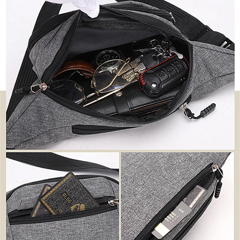 Men Waist Bag Women's Travel Phone Bag Fanny Pack Banana Bag Hip Pockets Large Phone Belt Bag Pouch Outdoor Sport Waist Bag