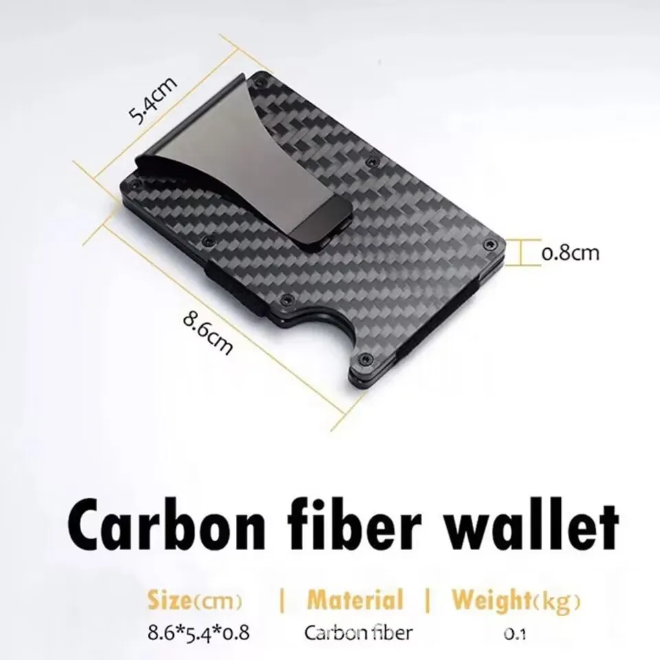 Aluminum Alloy Card Holder Ultra Thin RFID Blocking Metal Wallet Anti Theft Credit Card Clip Portable Business Storage Case
