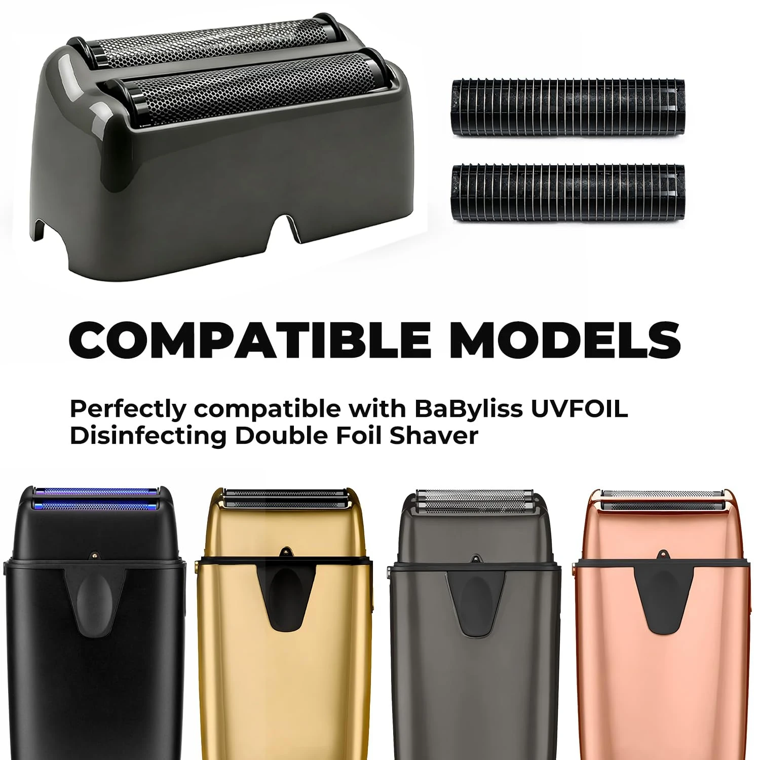 Replacement Foil and Cutter Fit for BaBylissPRO UV Double Foil Shavers - Replacement Head For use with UV Foil Shavers ONLY
