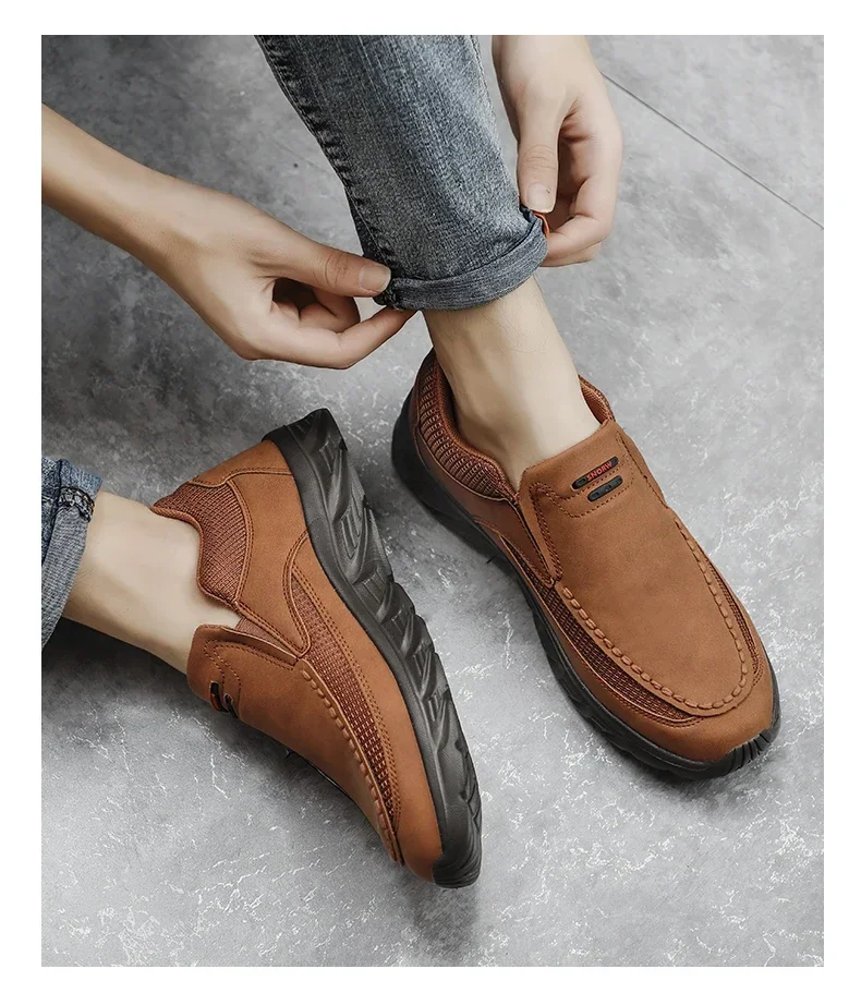 Men Sneakers Light Loafers Slip on Casual Shoes for Men Comfortable Walking Luxury Brand Male Business Shoe Driving Shoes