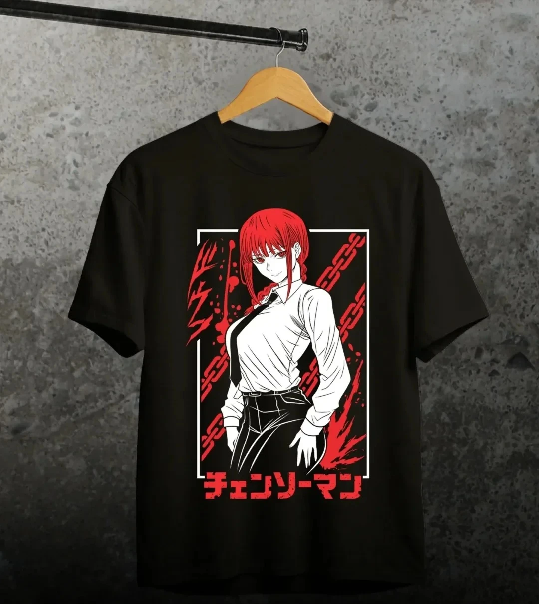 Chainsaw Man Anime Reze Denji Graphic Printed T-shirt Men's and Women's T-shirt Men's Top Sports T-shirt 2026 Summer New Tee
