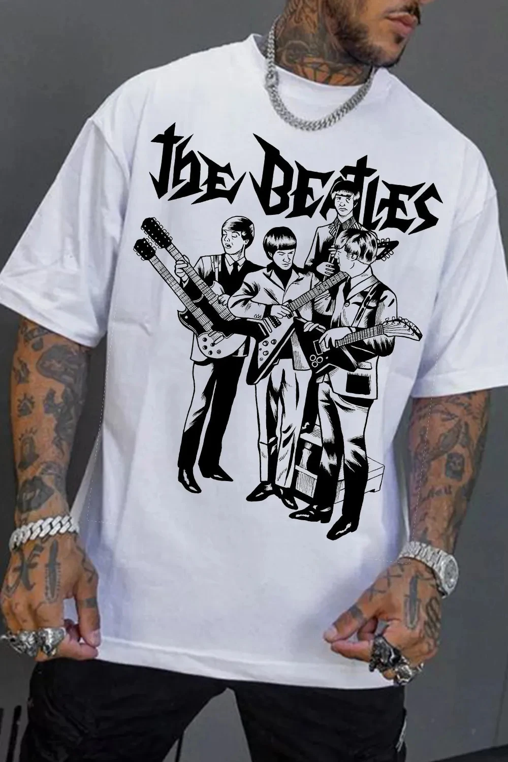 2026 The Beatles Band T Shirt Mens Womens Cotton Tees Ummer Casual Short Sleeve Round Neck Clothing Loose Tops Trend