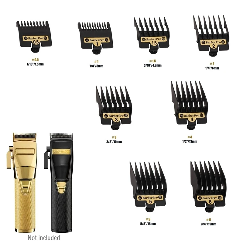 8PACK Premium Clipper Guards for Babyliss Clippers Barberology FX825, FX870, FX880, FX673 Replacement guide combs