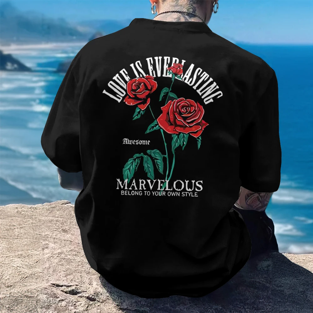 Vibrant Los Angeles Surf Tee with Sunshine and Beach Graphic Print 100% Cotton Men's T-shirt for Summer Vibes