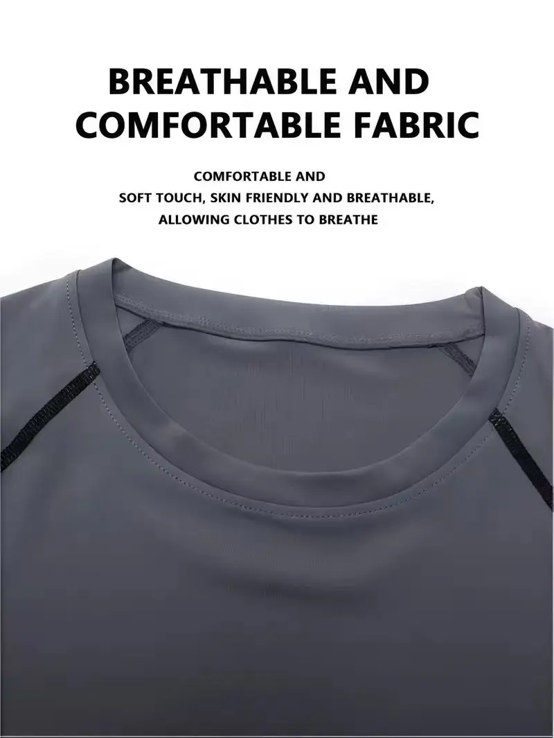 Bandai One Piece Men T-shirt Whitebeard Logo Compression Fitness Gym Quick Dry Sport T Shirt Comfortable Breathable Streetwear