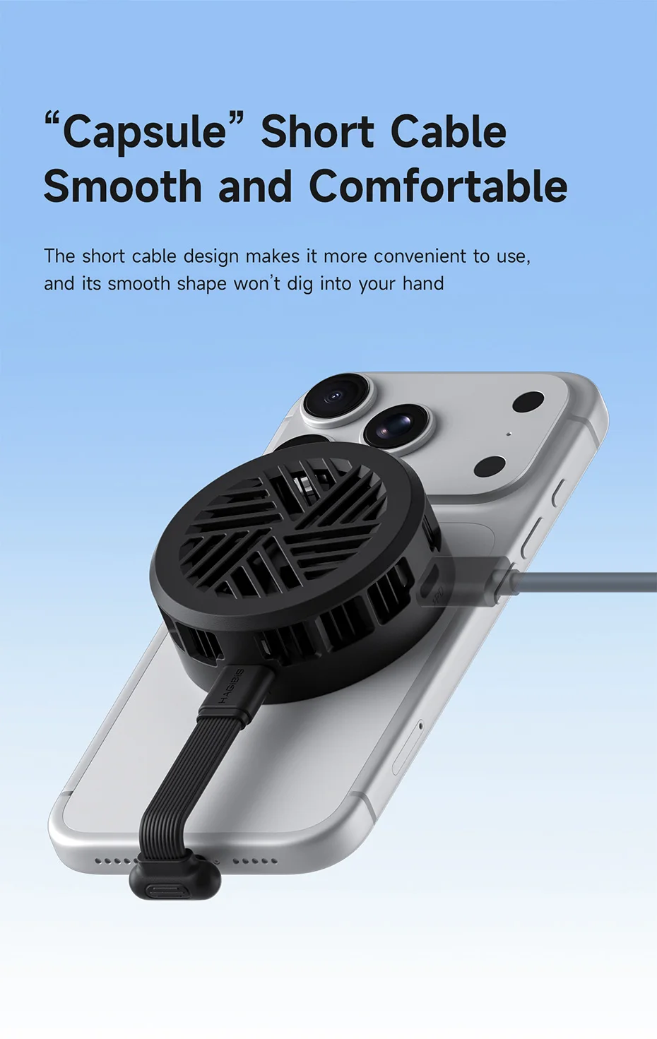 Hagibis Magnetic Cell Phone Cooler Double-sided Magnetic Semiconductor Cooling Fan Phone Radiator for Gaming Live Streaming Vlog