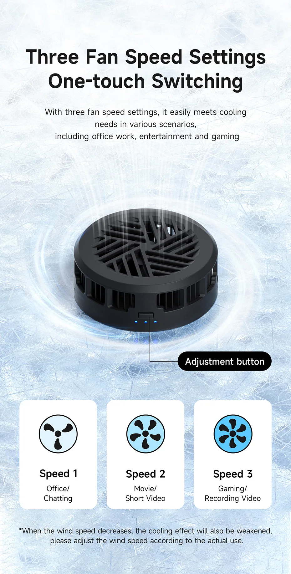 Hagibis Magnetic Cell Phone Cooler Double-sided Magnetic Semiconductor Cooling Fan Phone Radiator for Gaming Live Streaming Vlog